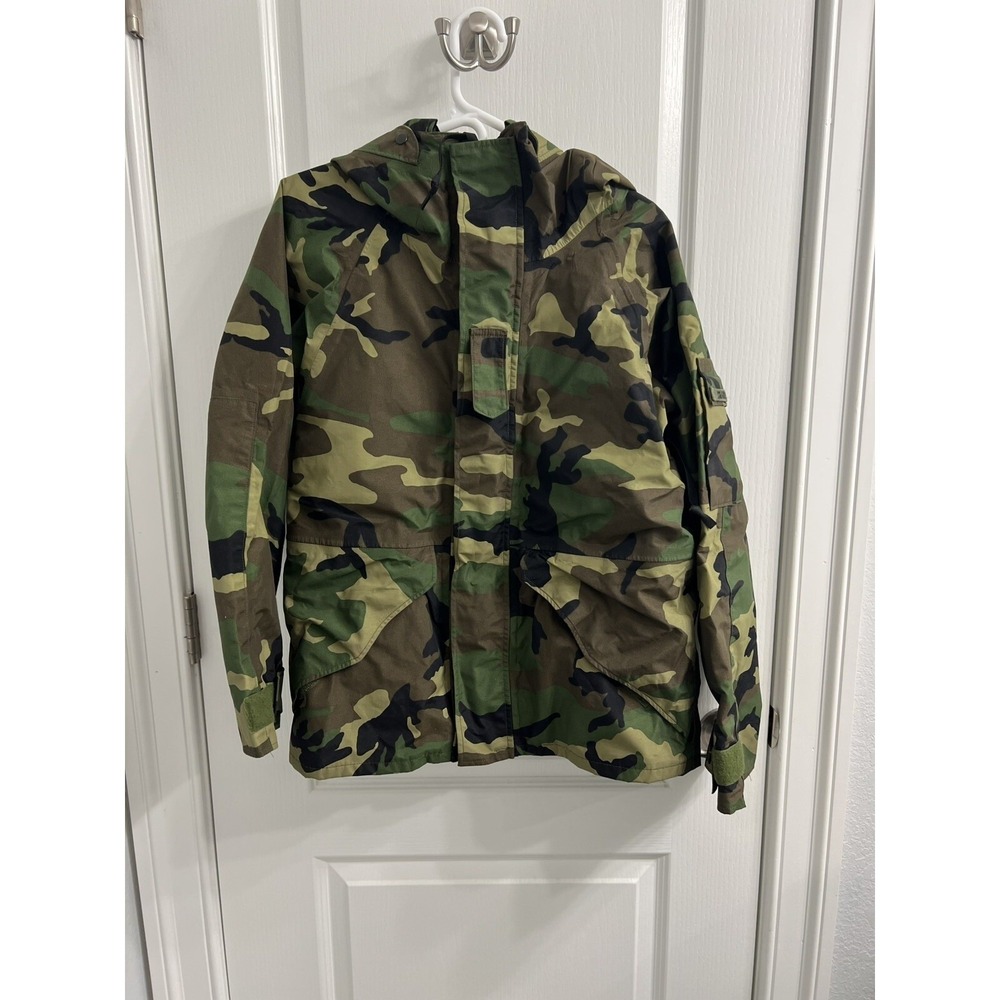 Vintage US Military ECWCS Gen 1 Woodland Camo Parka Small X-Short Winfield 1987